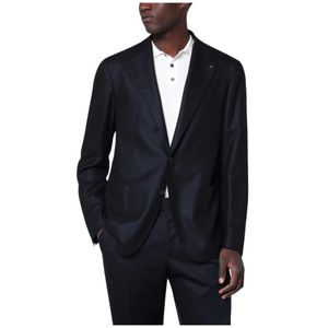 Tagliatore, Heren, Jassen, Blauw, Maat: 3XL Wol,