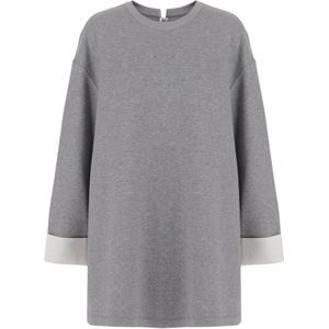Carven, Dames, Sweatshirts & Hoodies, Grijs, Maat: XS Katoen,