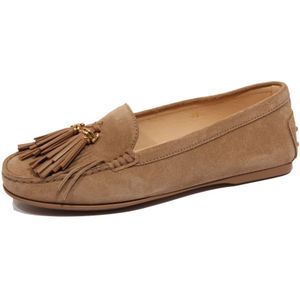 Tod's, Dames, Schoenen, Beige, Maat: 35 EU Suède,