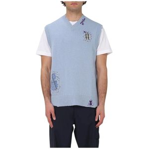 Marni, Heren, Truien, Blauw, Maat: L Wol,