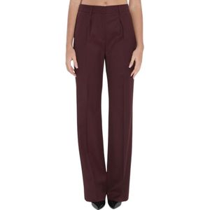 Max Mara, Dames, Broeken, Rood, Maat: S