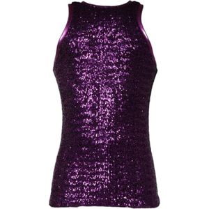 Dolce & Gabbana - Paillet Tanktop - Paars - Heren - Nylon