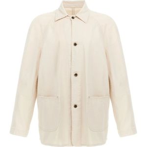 Maison Margiela, Heren, Overhemden, Beige, Maat: M Denim,