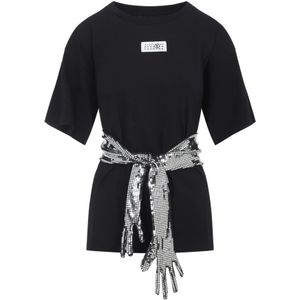 MM6 Maison Margiela, Dames, Tops, Zwart, Maat: S Katoen,