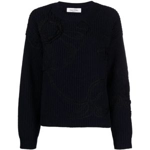 Valentino, Dames, Truien, Blauw, Maat: XL Wol,