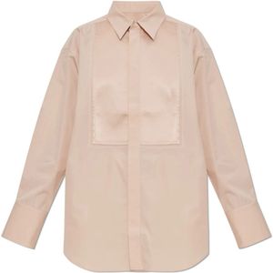 Ami Paris, Dames, Blouses & Shirts, Roze, Maat: 2XS Katoen,