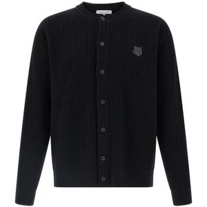 Maison Kitsuné, Heren, Truien, Zwart, Maat: L Wol,