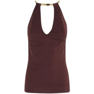 Elisabetta Franchi, Dames, Tops, Rood, Maat: M