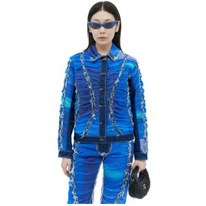 Paula Canovas del Vas, Dames, Jassen, Veelkleurig, Maat: S Denim,