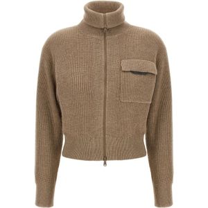 Brunello Cucinelli, Dames, Truien, Beige, Maat: L Kasjmier,