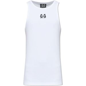 44 Label Group, Heren, Tops, Wit, Maat: L Katoen,