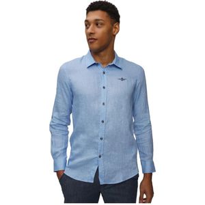 Aeronautica Militare, Heren, Overhemden, Blauw, Maat: M