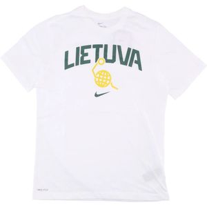 Nike, Heren, Tops, Wit, Maat: M Katoen,