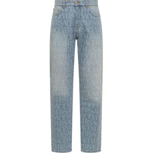 Versace, Heren, Jeans, Blauw, Maat: W32 Katoen,