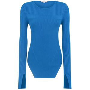 Patrizia Pepe, Dames, Truien, Blauw, Maat: S Polyamide,