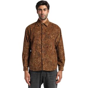 President's, Heren, Overhemden, Bruin, Maat: XS Velours,