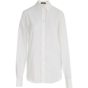 Ann Demeulemeester, Dames, Blouses & Shirts, Wit, Maat: S Katoen,