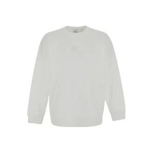 Burberry Witte Katoenen Sweatshirt met Lange Mouwen , White , Heren , Maat: XL
