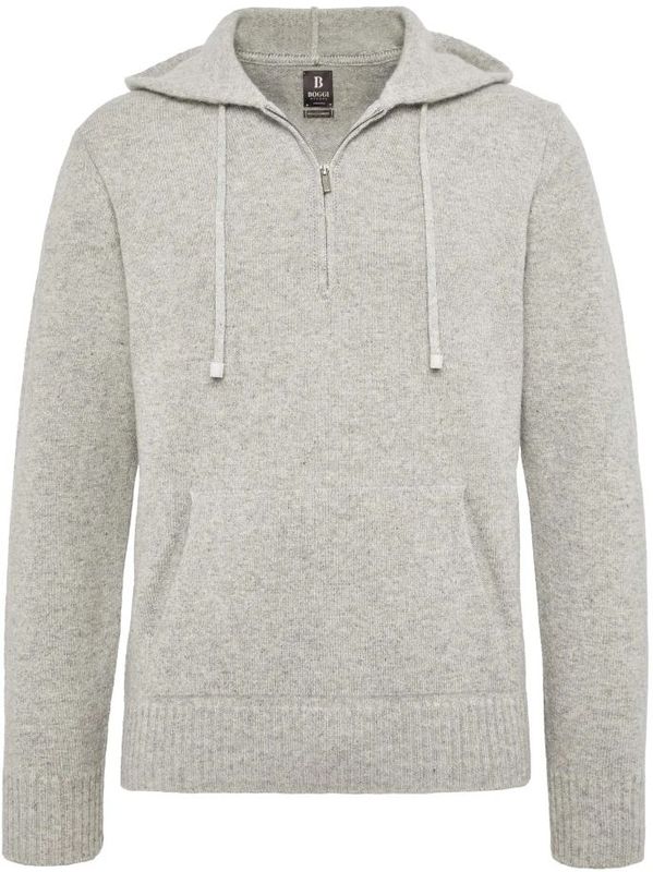 Boggi Milano - Cashmere Half-Zip Hoodie - Grijs