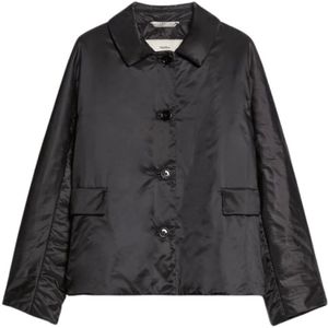 Max Mara, Dames, Jassen, Zwart, Maat: S Zijde,