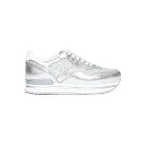 Hogan Zilveren Glitter Sneakers voor Vrouwen , Gray , Dames , Maat: 37 1/2 EU