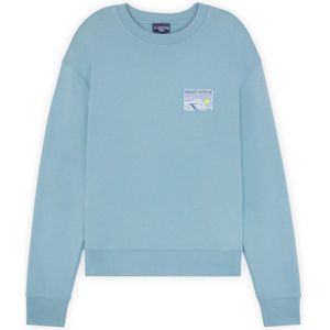 Maison Kitsuné, Heren, Sweatshirts & Hoodies, Blauw, Maat: M Katoen,