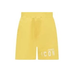 Dsquared2 Casual Shorts , Yellow , Heren , Maat: L