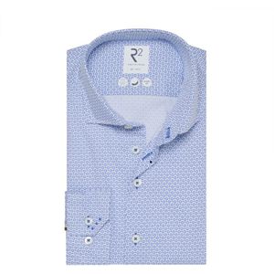 R2 Amsterdam, Heren, Overhemden, Blauw, Maat: XL