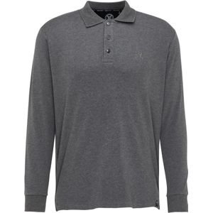 Carlo Colucci - Poloshirt met Lange Mouwen - Grijs - Katoen