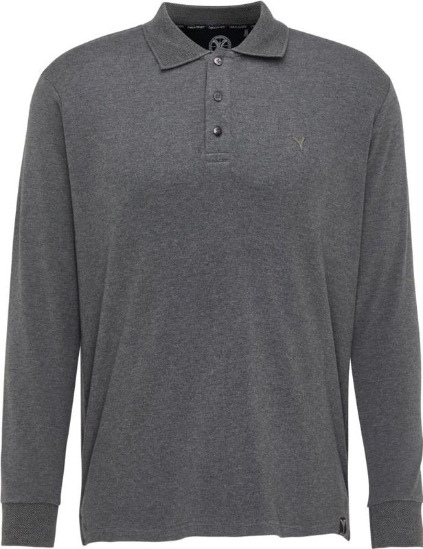 Carlo Colucci - Poloshirt met Lange Mouwen - Grijs - Katoen