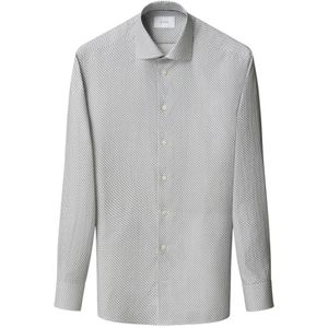 Eton, Heren, Overhemden, Grijs, Maat: M Katoen,