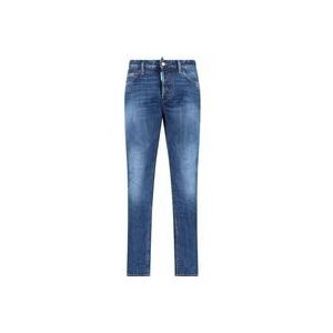 Dsquared2 Klassieke Blauwe Denim Jeans , Blue , Heren , Maat: L