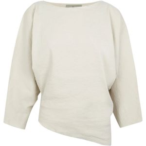 Cortana, Dames, Blouses & Shirts, Beige, Maat: XS Linnen,