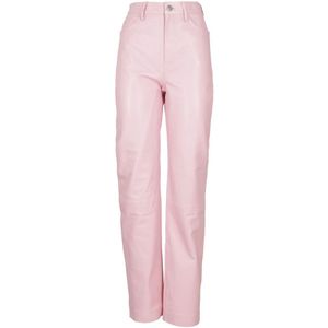 Remain Birger Christensen, Dames, Broeken, Roze, Maat: S Leer,