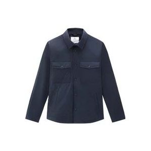 Woolrich Blauwe Alaskan Overshirt , Blue , Heren , Maat: L