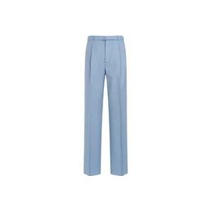 Lanvin Blauwe Wol Broek , Blue , Heren , Maat: M