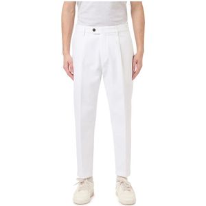 Eleventy, Heren, Broeken, Wit, Maat: W30 Katoen,