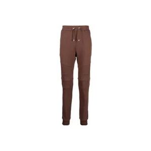 Balmain Stijlvolle Bruine Slim Fit Sweatpants , Brown , Heren , Maat: XL