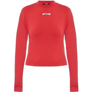 Jacquemus, Dames, Tops, Rood, Maat: 2XS Katoen,