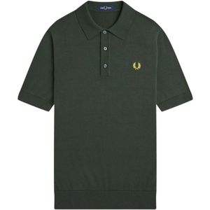 Fred Perry, Heren, Tops, Groen, Maat: M Katoen,