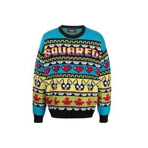 Dsquared2 Trui met ronde hals , Multicolor , Heren , Maat: L