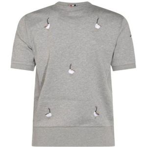 Thom Browne, Dames, Tops, Grijs, Maat: M Katoen,