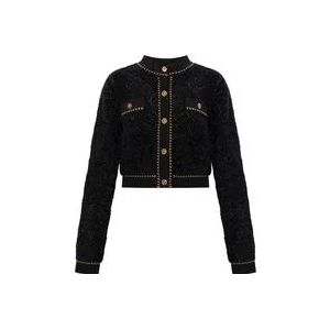 Versace Tweed cardigan , Black , Dames , Maat: S