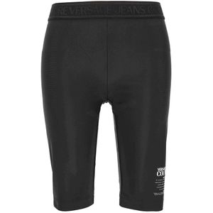 Versace Jeans Couture, Dames, Korte broeken, Zwart, Maat: XS Leer,