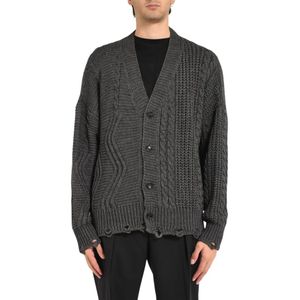 Daniele Alessandrini, Heren, Truien, Grijs, Maat: 2XL Wol,