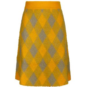 Burberry - A-lijnrok - Veelkleurig - Geruite Wollen Rok met Ruitjesmotief