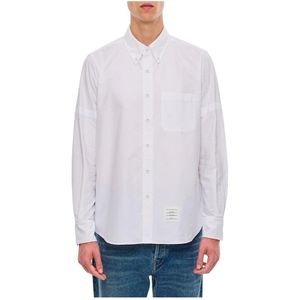 Thom Browne, Heren, Overhemden, Wit, Maat: L Katoen,