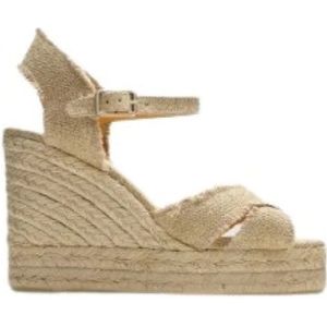 Castañer, Dames, Schoenen, Beige, Maat: 37 EU Linnen,