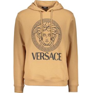 Versace, Heren, Sweatshirts & Hoodies, Bruin, Maat: XL Katoen,