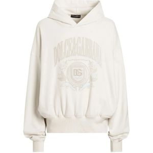 Dolce & Gabbana, Heren, Sweatshirts & Hoodies, Beige, Maat: M